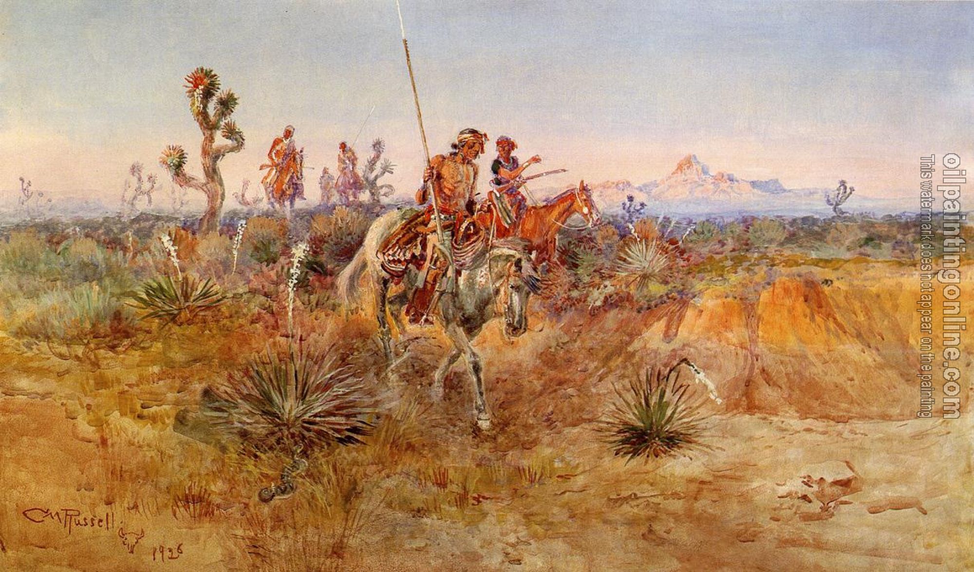 Charles Marion Russell - Navajo Trackers